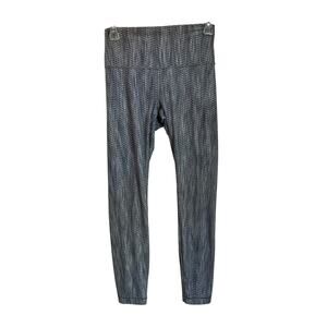 Lululemon Wunder Under Luon Arrow Jacquard Silver Size 6